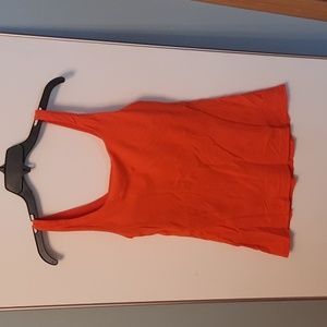 Coral spandex workout tank exercise